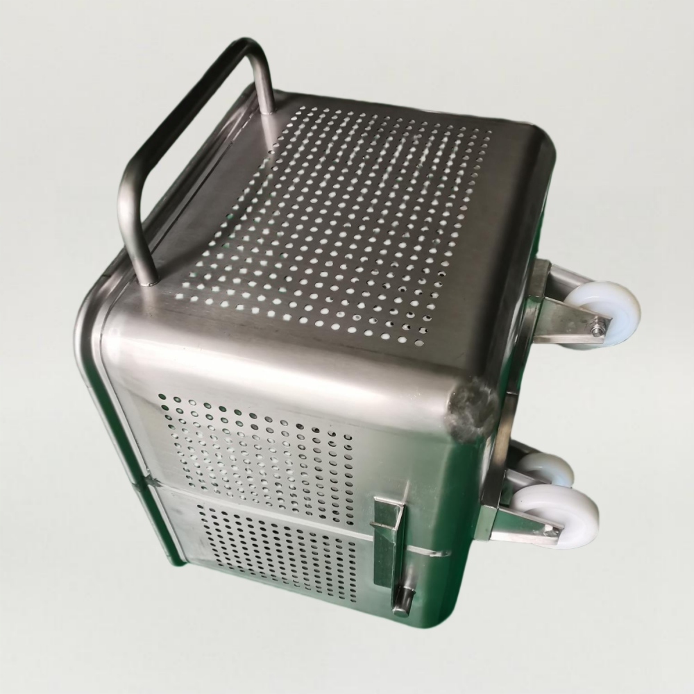 200L 304 s/s Perforated Tote Bins for Slaughterhouses