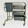 Multi-featured Moveable Dish Collection Cart