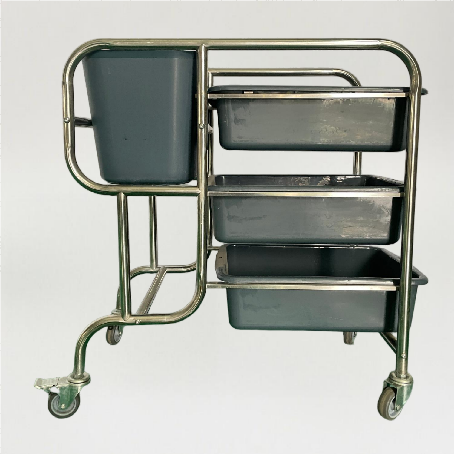 Multi-featured Moveable Dish Collection Cart