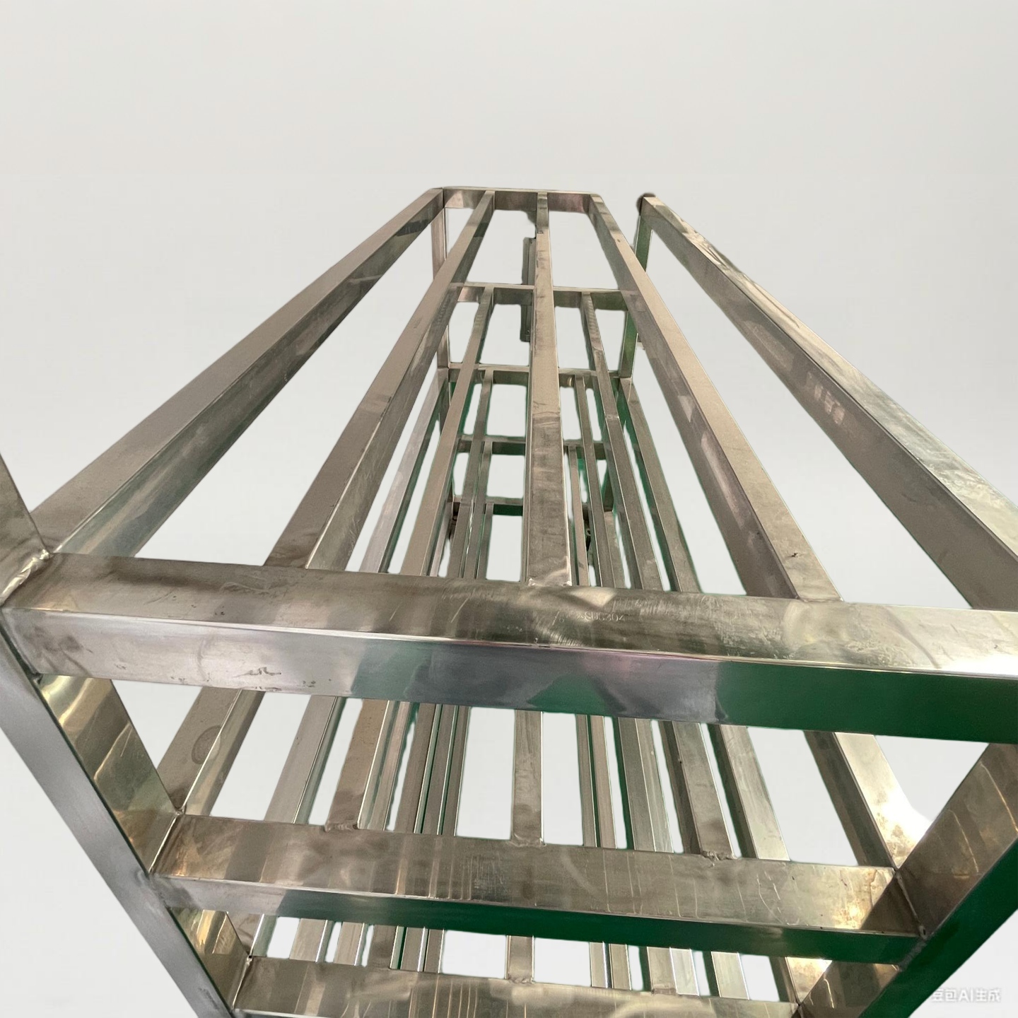 Heavy-Duty Double-Row Stainless Steel Freezer Rack