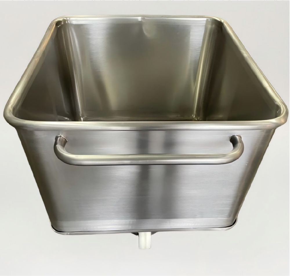 200L 304 s/s Tote Bin with detachable base for Slaughterhouses