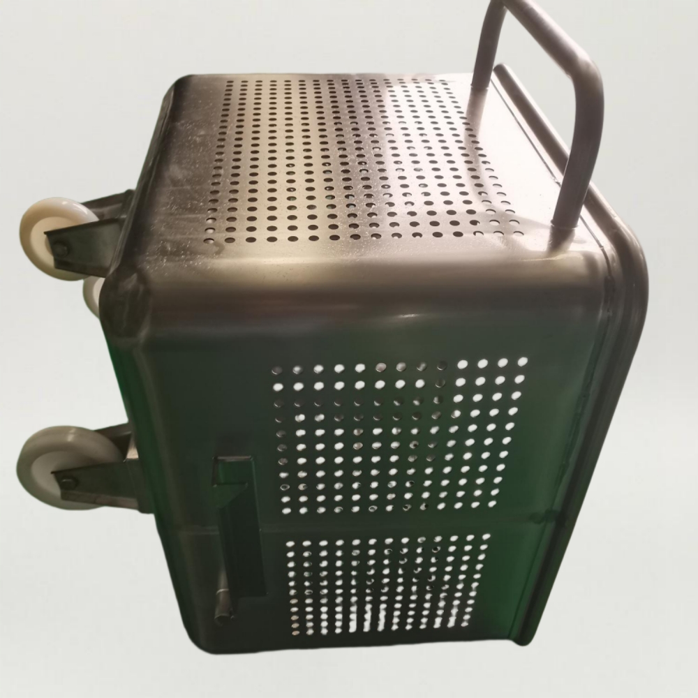 200L 304 s/s Perforated Tote Bins for Slaughterhouses