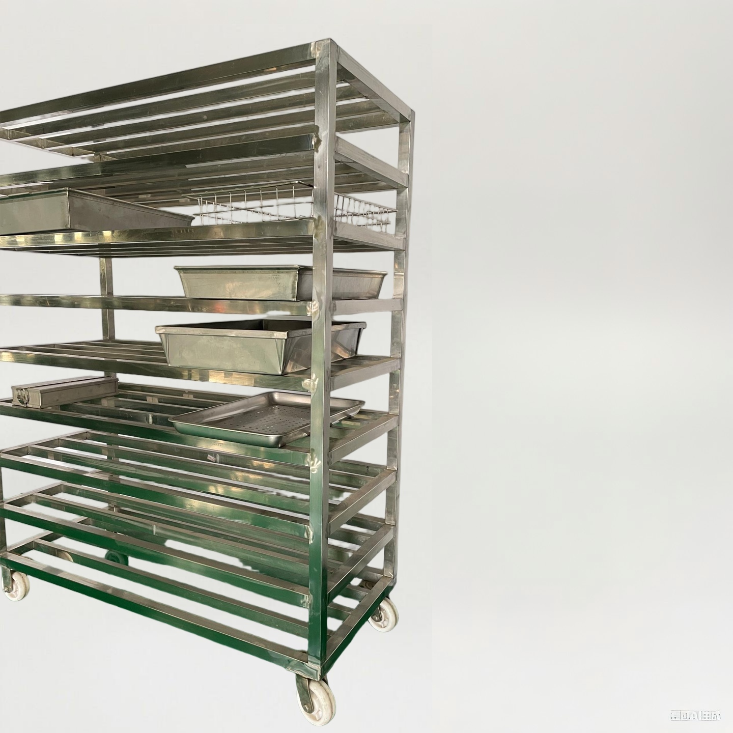 Heavy-Duty Double-Row Stainless Steel Freezer Rack