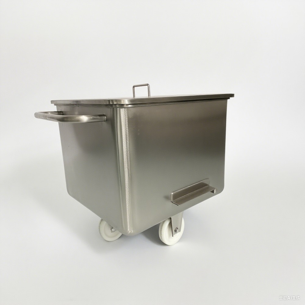 200L 304 s/s Tote Bins with Lid for Slaughterhouses
