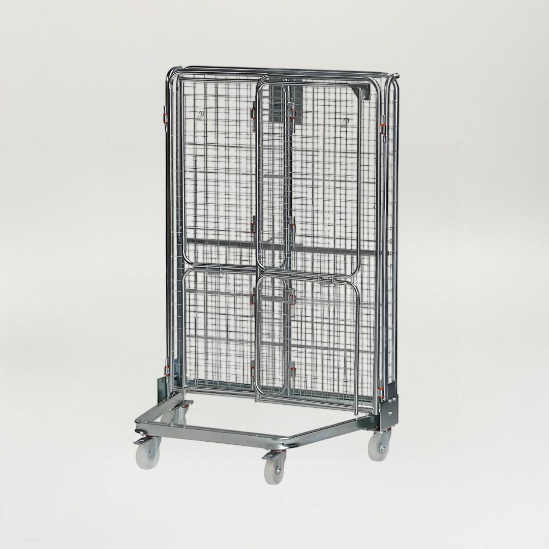 Jumbo Nestable Roll Cage Trolley Full Mesh Sided