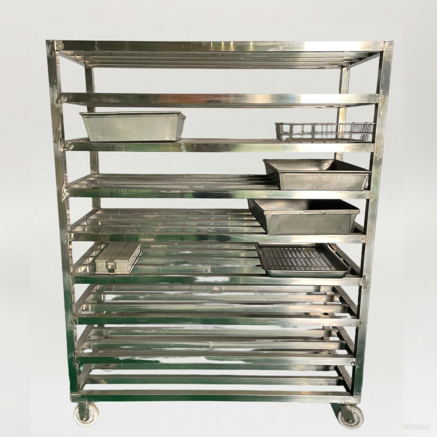 Heavy-Duty Double-Row Stainless Steel Freezer Rack