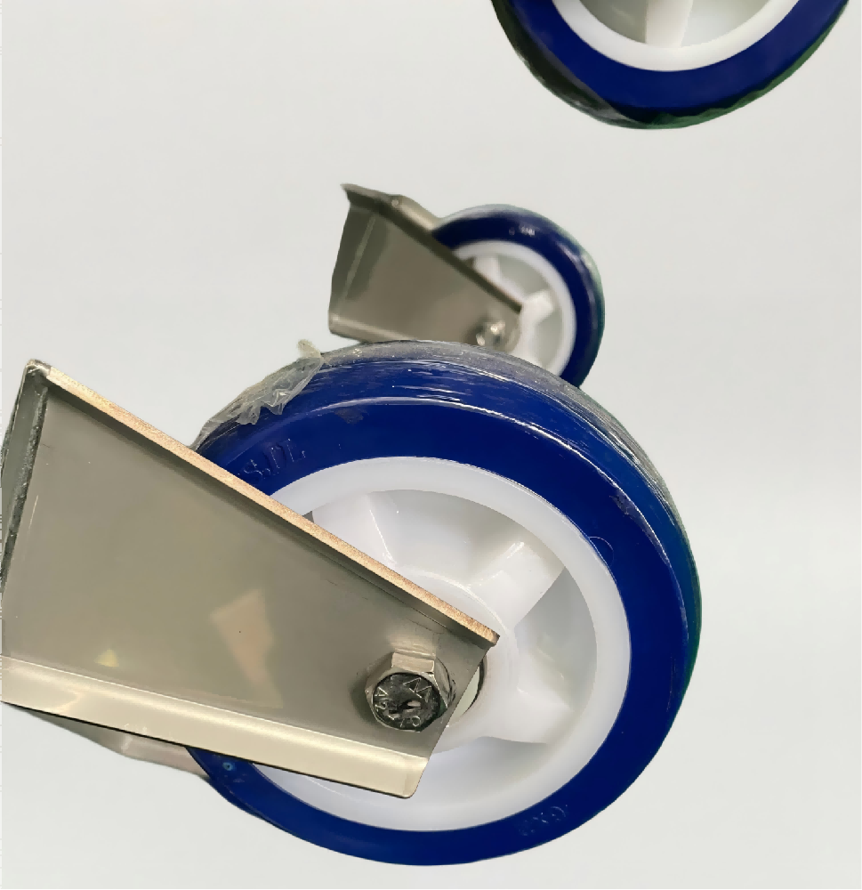 200L 304 s/s Tote Bins with silent wheels for Slaughterhouses