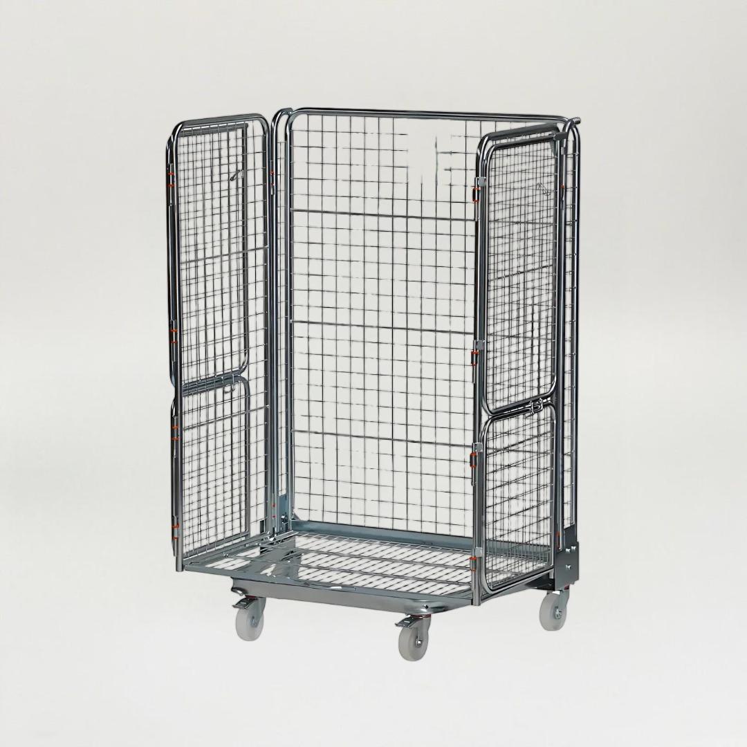 Jumbo Nestable Roll Cage Trolley Full Mesh Sided