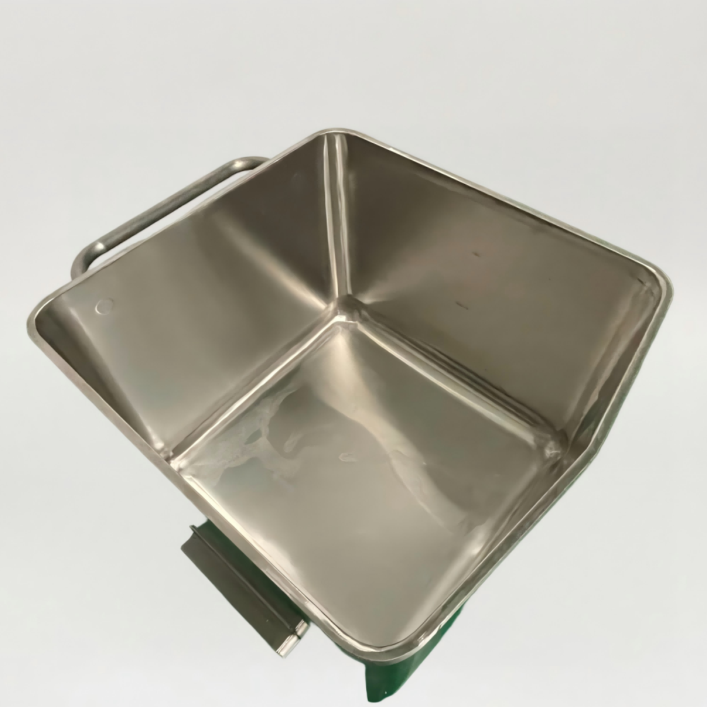 200L 304 s/s Tote Bins with silent wheels for Slaughterhouses