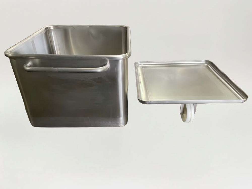 200L 304 s/s Tote Bin with detachable base for Slaughterhouses