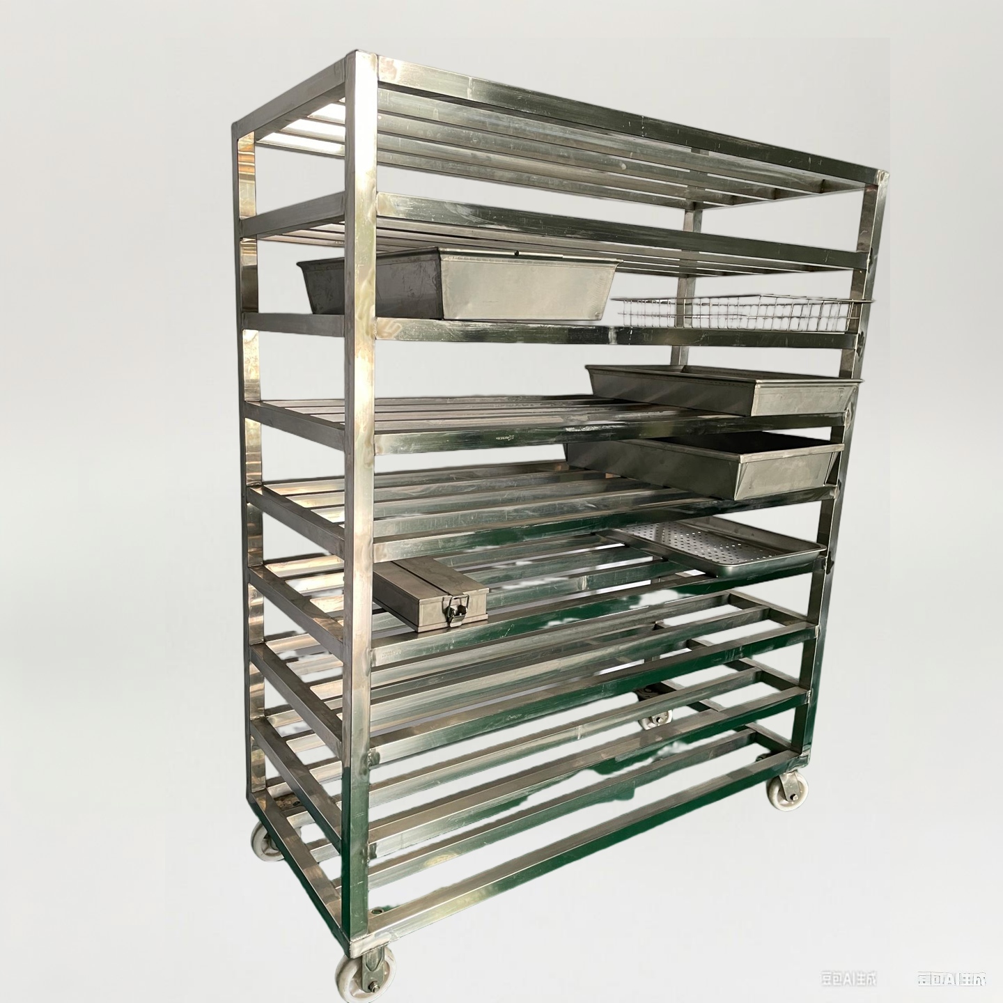 Heavy-Duty Double-Row Stainless Steel Freezer Rack
