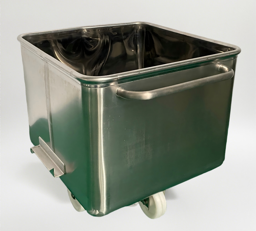 200L 304 s/s Mirror Surface Tote Bins for Slaughterhouses